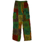 Ganesha Handicrafts, Nepalese Stamp Patchwork Trousers, Nepalese Stamp Trousers, Trending Trousers, Trousers, Green Colour Nepalese Stamp Patchwork Trousers. 