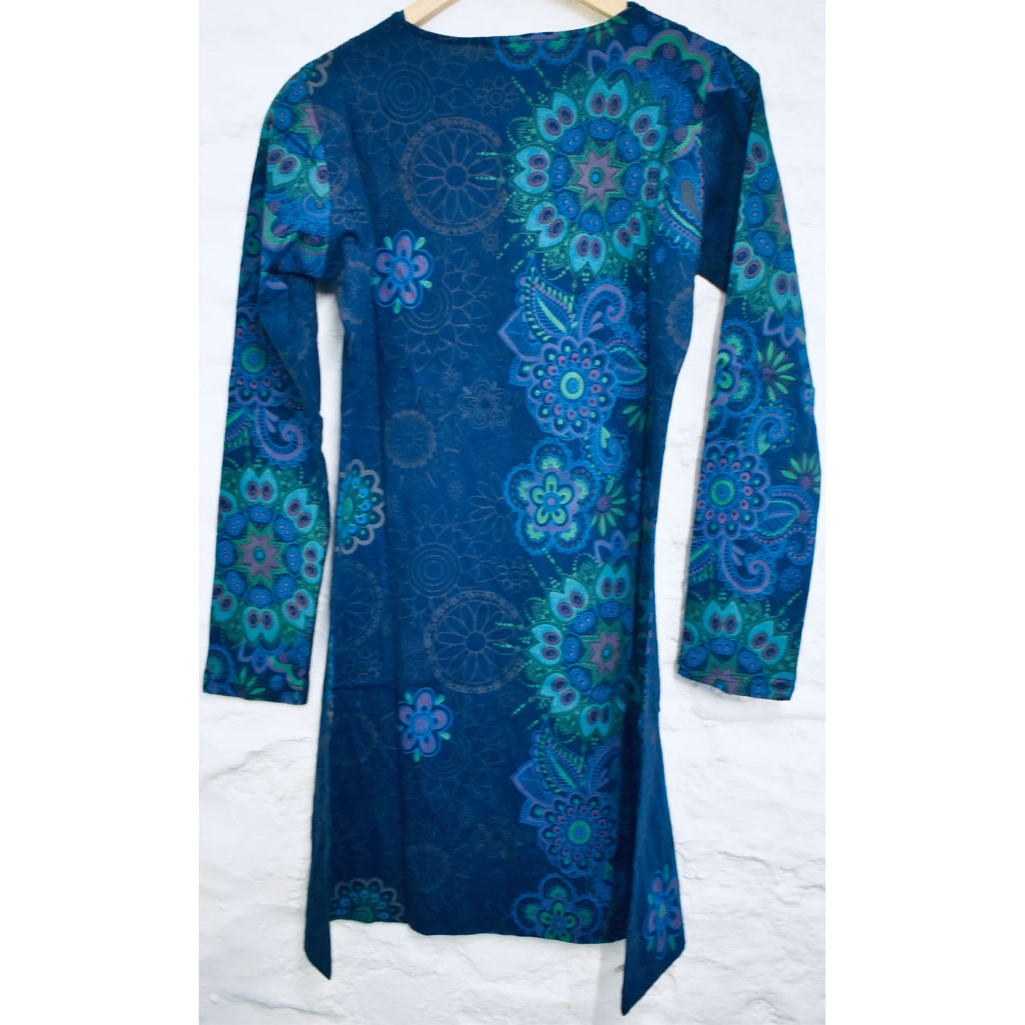 Ganesha Handicrfts Nepalese Tunic Style Top, Bule coloe top, top simple top