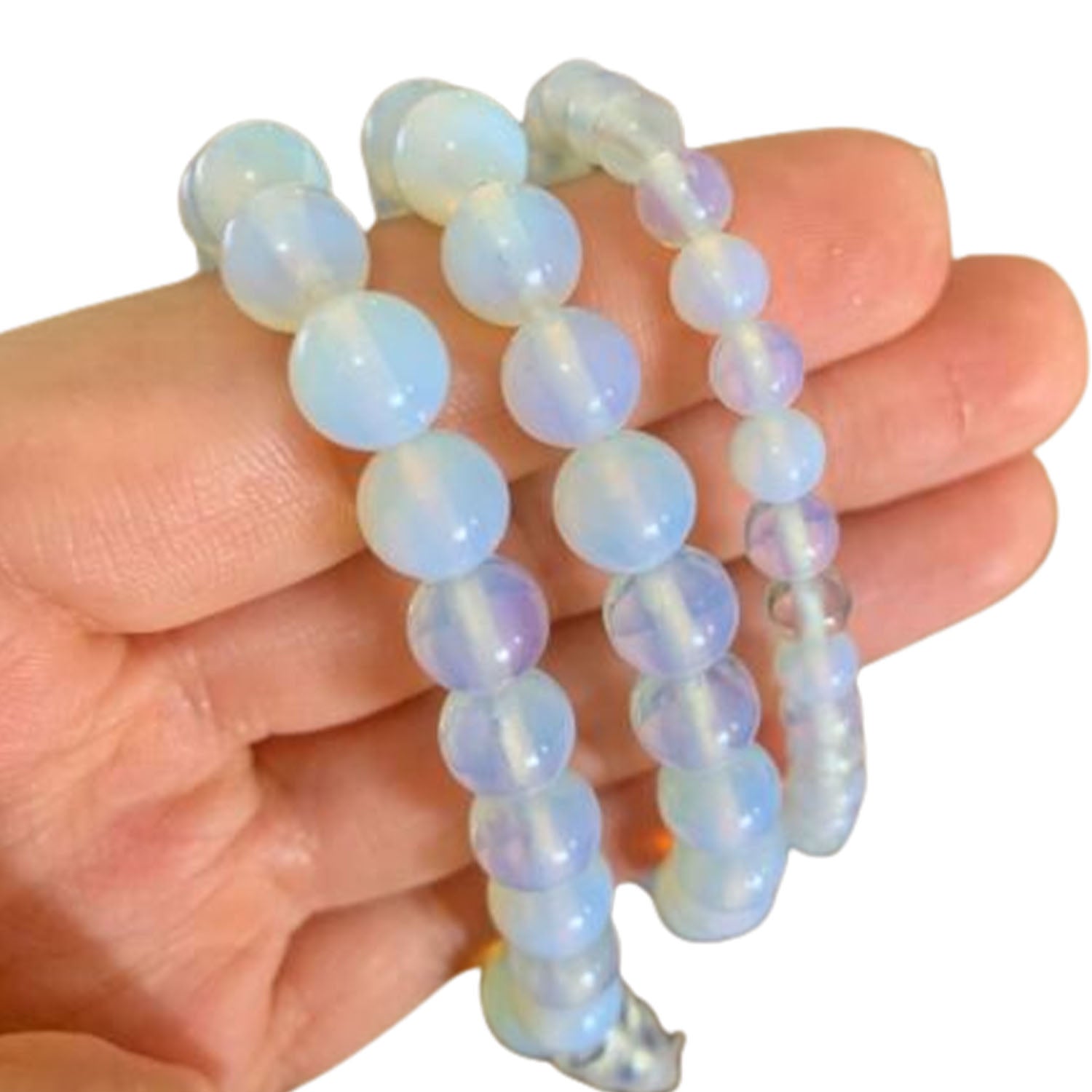 Ganesha Handicrafts, Opalite Bracelet, Women Opalite Bracelet, Mens Opalite Bracelet, Opalite Bracelet for men and Womens, Trending Bracelet, Stylish Bracelet, Fashion for Men's and Women's Bracelet, Round shape Opalite Bracelet.
