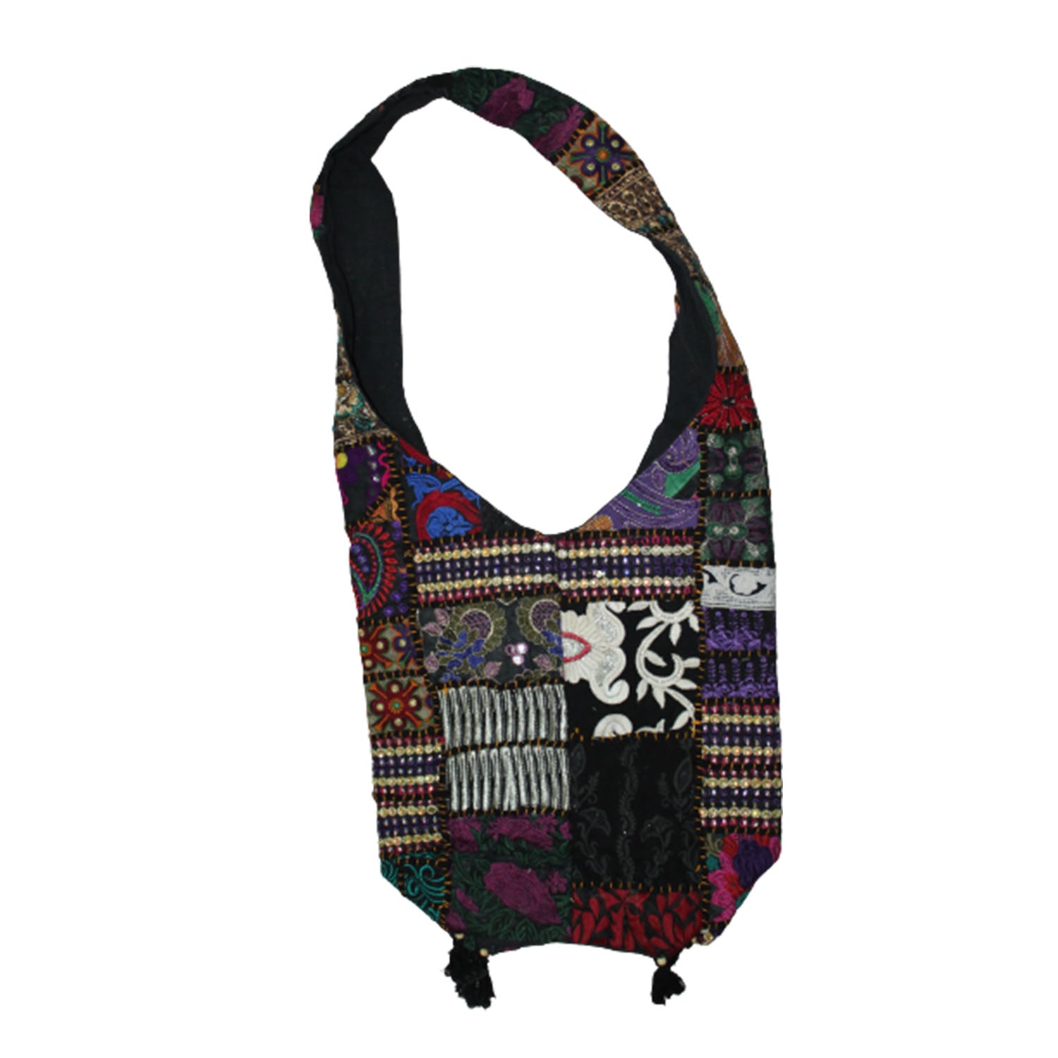 Ganesha Handicrafts Patchwork Embroidered Cotton Sling Bag, Cotton Bag, Multi color bag, Hand Bag,