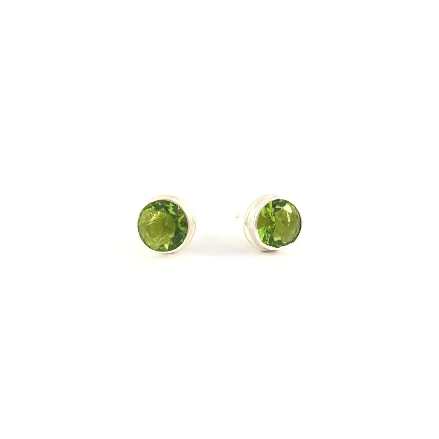 Ganesha Handicrafts Peridot Stud Earrings  925 Sterling Silver, Earrings, Green Colour Earrings, Stud, Green Colour Stud, Peridot Earrings. Sterling Silver Earrings, Beautiful Earrings