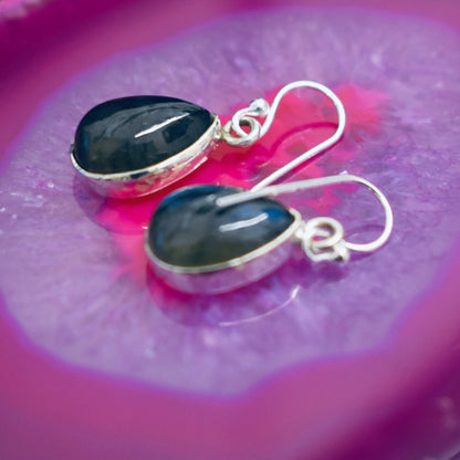 Ganesha Handicrafts, Plain Labradorite Tear-drop, Labradorite Tear-drop, Plain Tear-drop, Women's New Trending Tear Drop, New Model Tear Drop, Women's Fashion Drop, Women's Stylized Drops. 