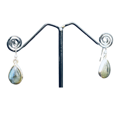Ganesha Handicrafts, Plain Labradorite Tear-drop, Labradorite Tear-drop, Plain Tear-drop, Women's New Trending Tear Drop, New Model Tear Drop, Women's Fashion Drop, Women's Stylized Drops. 