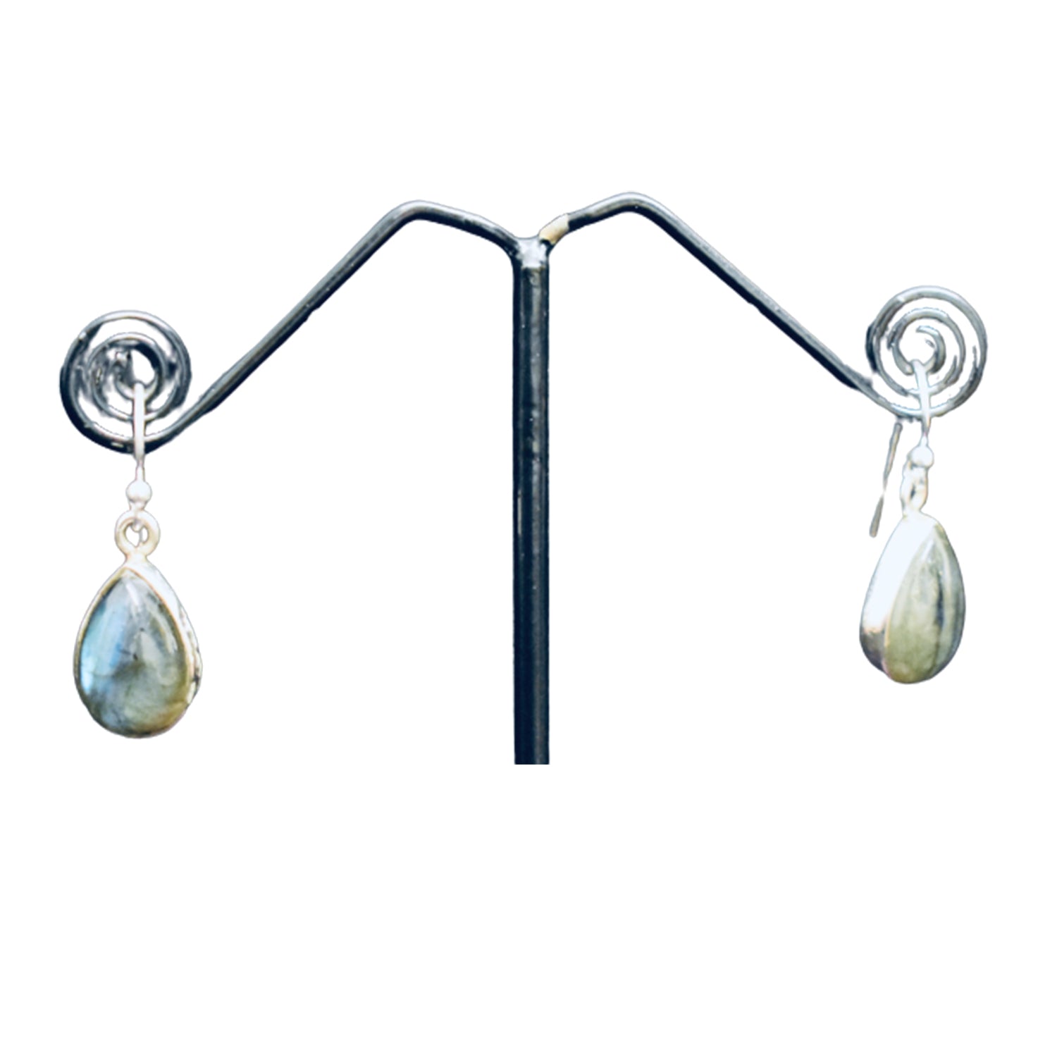 Ganesha Handicrafts, Plain Labradorite Tear-drop, Labradorite Tear-drop, Plain Tear-drop, Women's New Trending Tear Drop, New Model Tear Drop, Women's Fashion Drop, Women's Stylized Drops. 