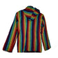 Ganesha Handicrafts Rainbow Fleeced Coat, Coat, Zip poncho, Fleeced Zip poncho, Rainbow Poncho, Multicolour Poncho