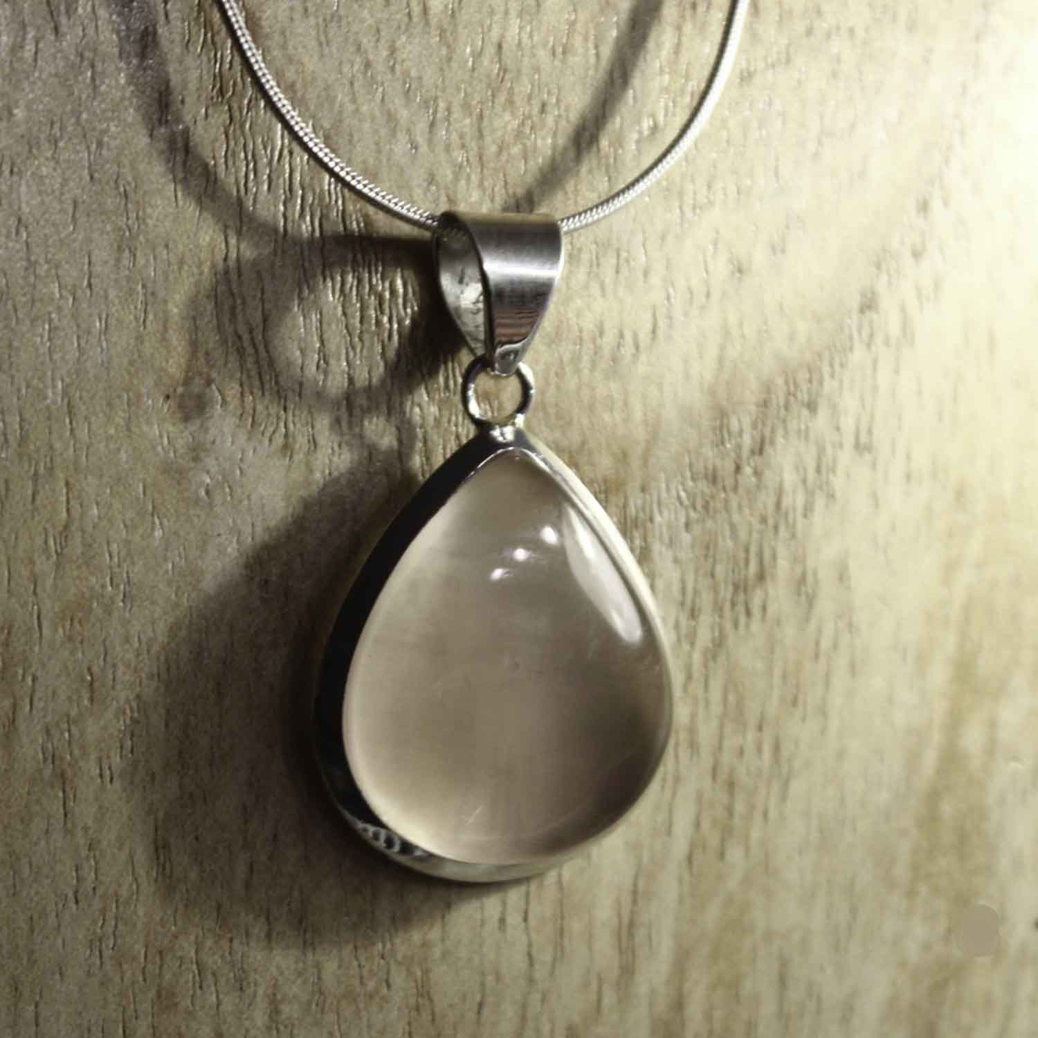 Ganesha Handicrafts, Rose Quartz Teardrop Gemstone Pendant 925 Sterling Silver, Rose Quartz Teardrop Gemstone Pendant, 925-Silver Pendant, New Trending Womens Pendant, Women's Stylish Pendant, Women's New Modern Pendant.  