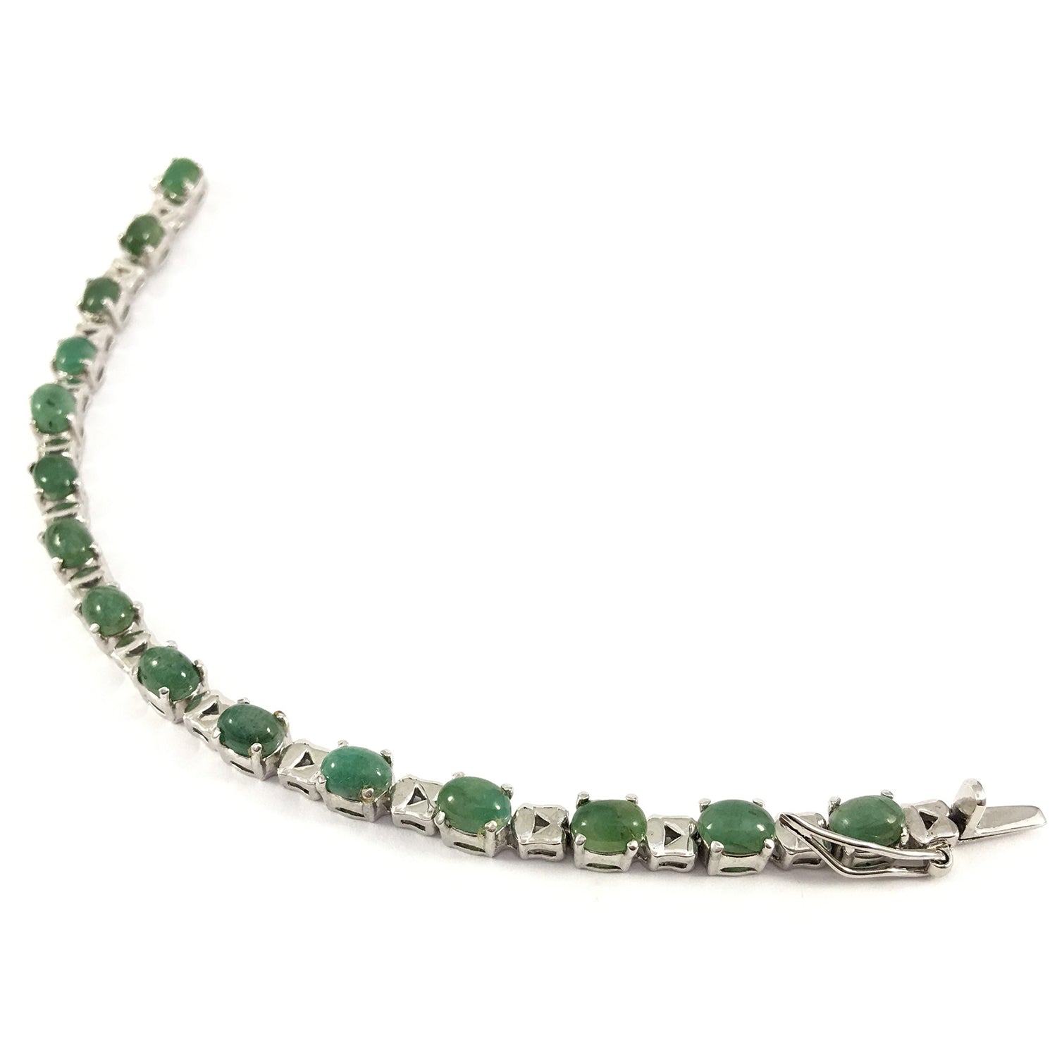 Ganesha Handicrafts, Round Indian Emerald | Tennis Bracelet | 925 Sterling Silver, Round Indian Emerald, Tennis Bracelet, 925 Sterling Silver Bracelet. Women's Fashion Bracelet, Trending Indian Emerald Bracelet, Green Colour Bracelet.