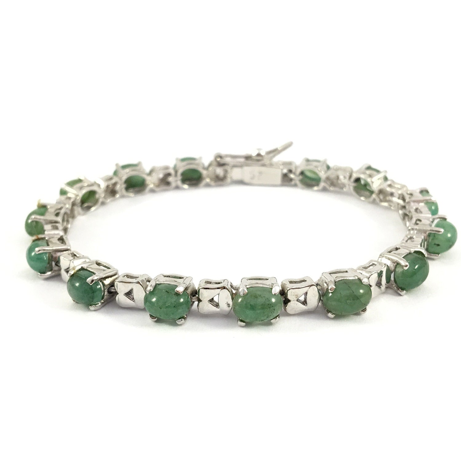 Ganesha Handicrafts, Round Indian Emerald | Tennis Bracelet | 925 Sterling Silver, Round Indian Emerald, Tennis Bracelet, 925 Sterling Silver Bracelet. Women's Fashion Bracelet, Trending Indian Emerald Bracelet.