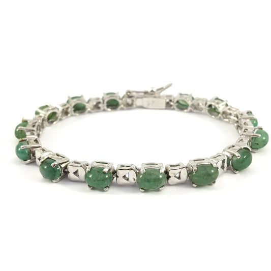 Ganesha Handicrafts, Round Indian Emerald | Tennis Bracelet | 925 Sterling Silver, Round Indian Emerald, Tennis Bracelet, 925 Sterling Silver Bracelet. Women's Fashion Bracelet, Trending Indian Emerald Bracelet.