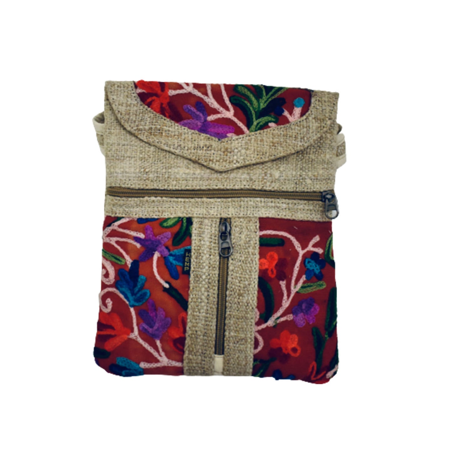 Ganesha Handicrafts Shoulder Hemp Bag, Bag, Shoulder Bag, Zip Bag, Hemp Bag, Designed Shoulder bag, Attractive Shoulder bag, Zip Hemp bag