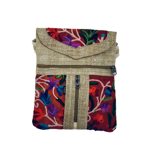 Ganesha Handicrafts Shoulder Hemp Bag, Bag, Shoulder Bag, Zip Bag, Hemp Bag, Designed Shoulder bag, Attractive Shoulder bag, Zip Hemp bag