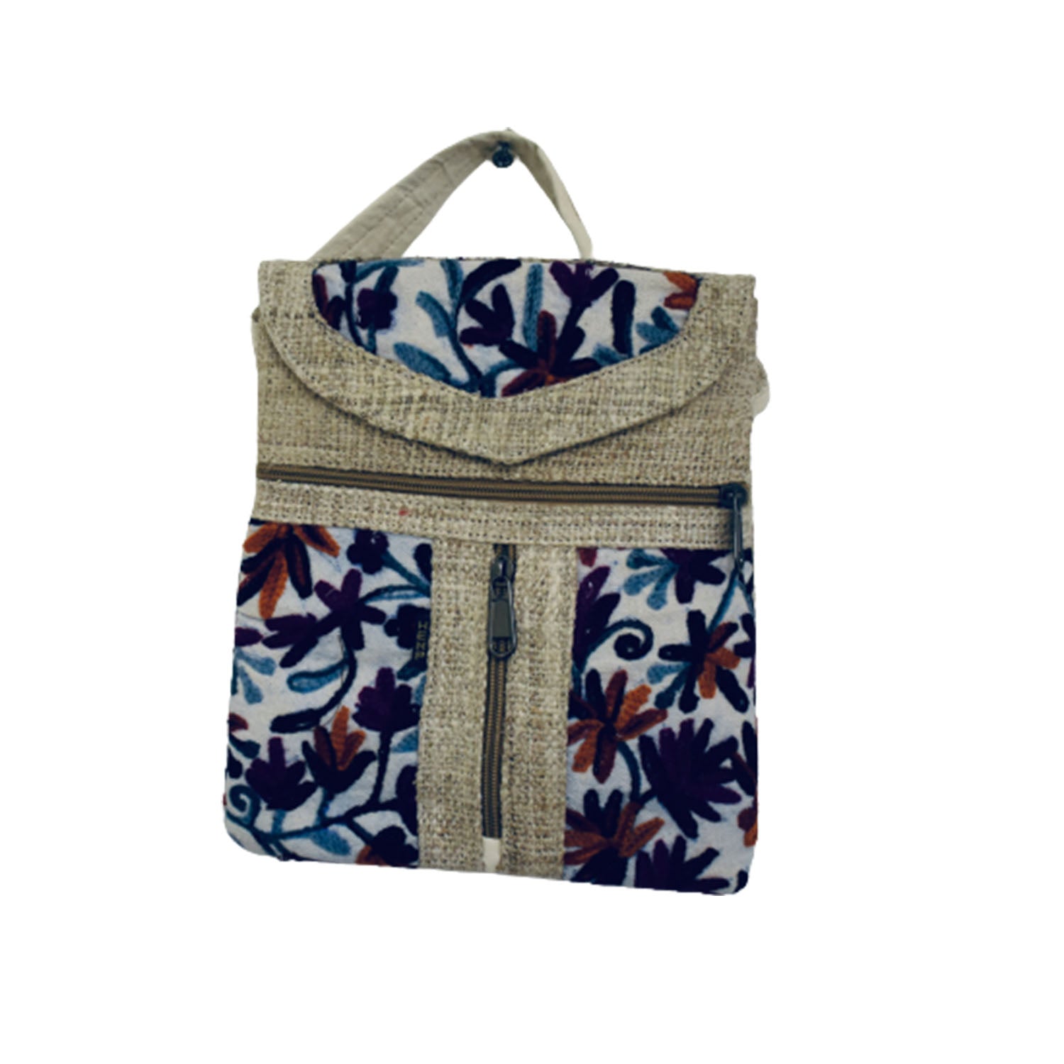 Ganesha Handicrafts Shoulder Hemp Bag, Bag, Shoulder Bag, Zip Bag, Hemp Bag, Designed Shoulder bag, Attractive Shoulder bag, Zip Hemp bag