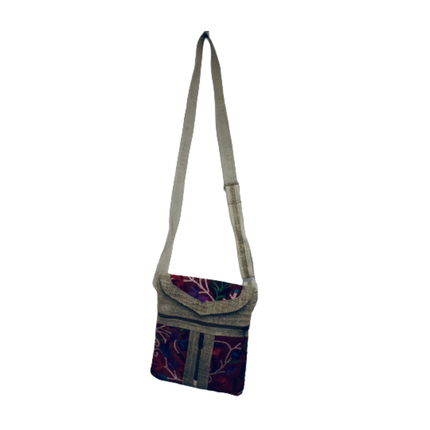 Ganesha Handicrafts Shoulder Hemp Bag, Bag, Shoulder Bag, Zip Bag, Hemp Bag, Designed Shoulder bag, Attractive Shoulder bag, Zip Hemp bag