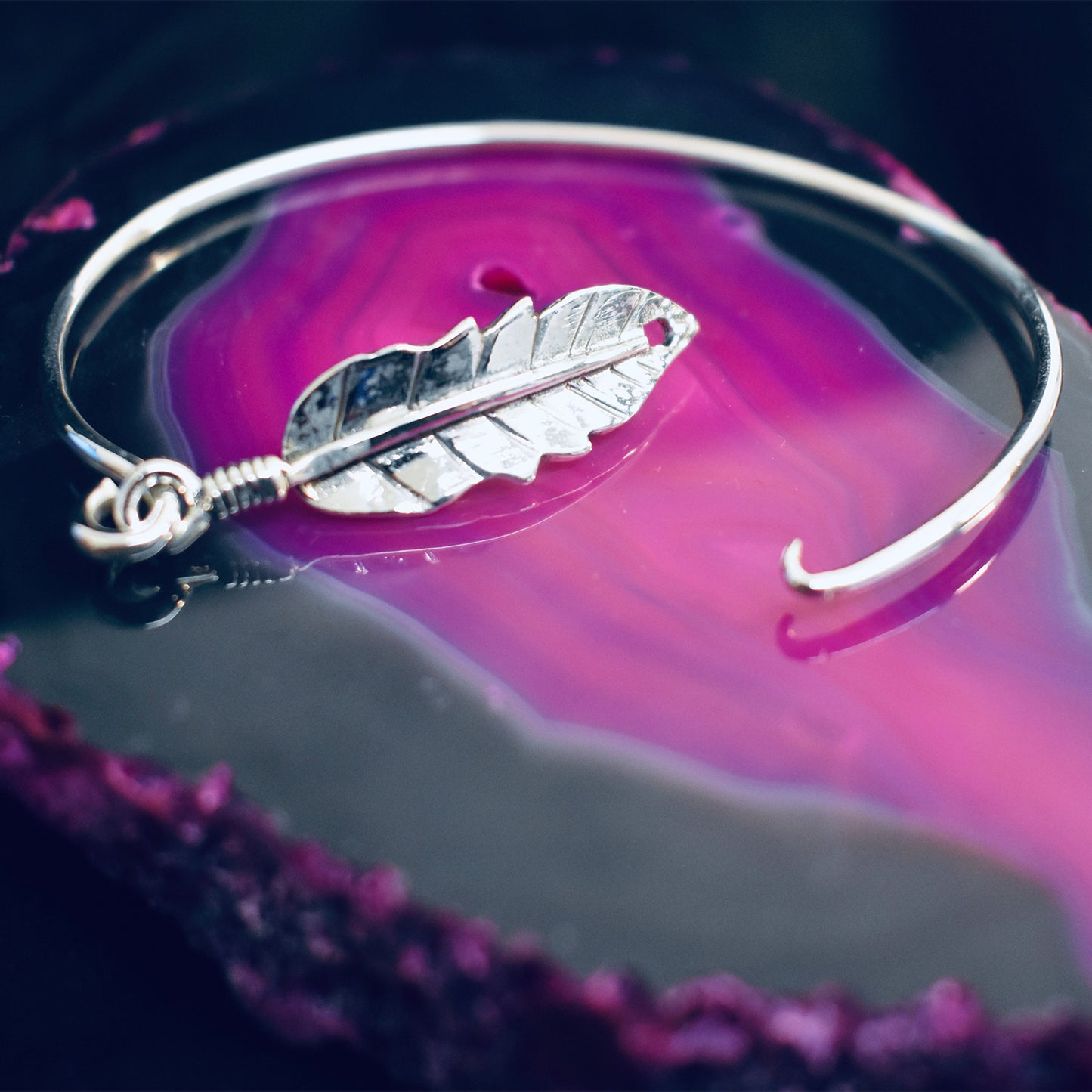 Ganesha Handicrafts, Silver Feather Bangle, Silver Bangle, Womens Bangle, Silver Feather Bangle for Women, Now Trending Bengal. 