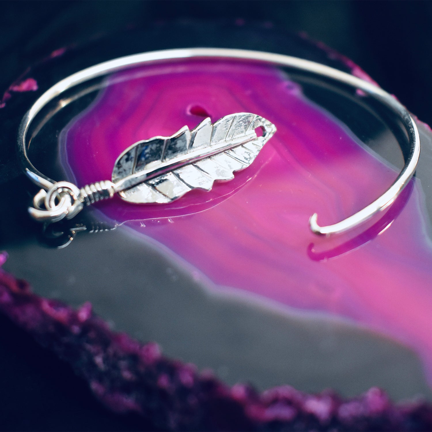 Ganesha Handicrafts, Silver Feather Bangle, Silver Bangle, Womens Bangle, Silver Feather Bangle for Women, Now Trending Bengal. 