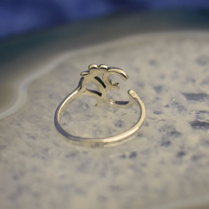 Ganesha Handicrafts Silver Om Ring, Ring, Om Ring, Silver Ring, Symbol Ring, New Model Ring