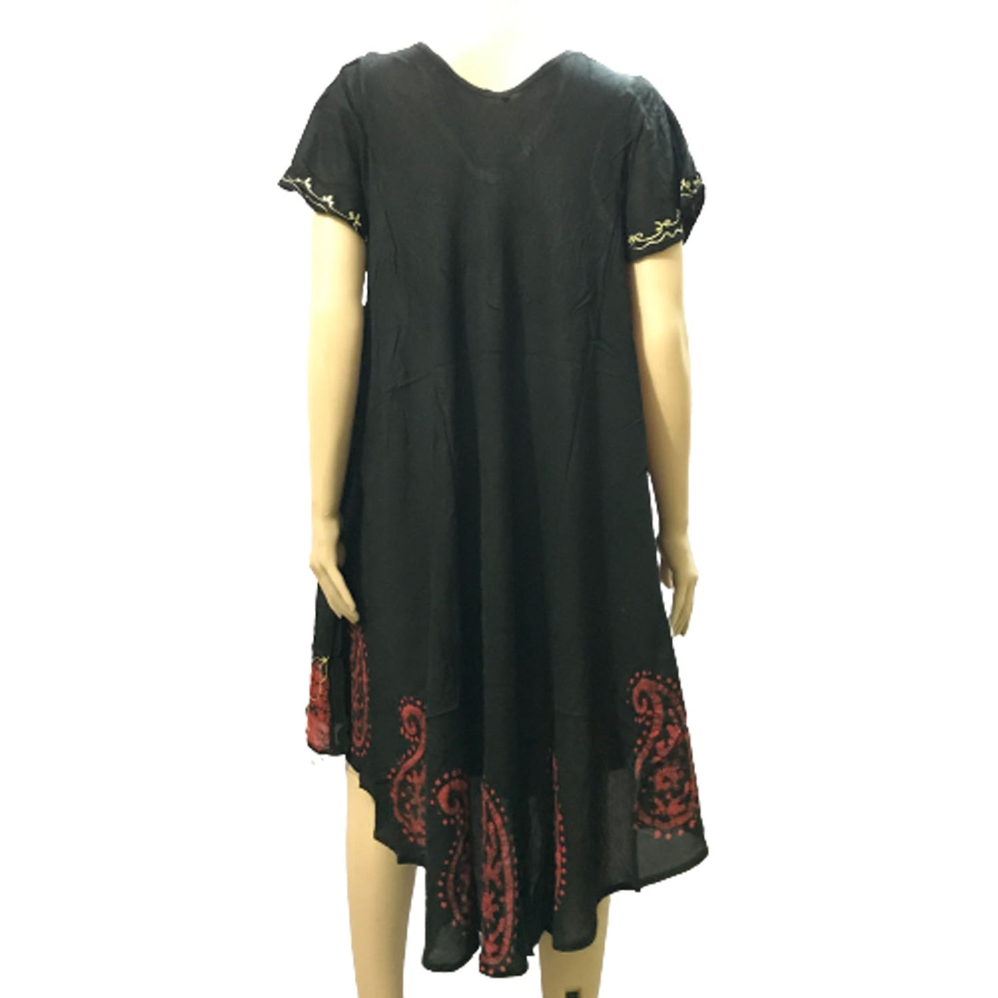 Ganesha Handicraft Solid Mega Sleeve Dress Embroidered Dress, Embroidered Top, Dress, Block Color Top , Modern dress , Trending dress , Sleeve embroidered dress