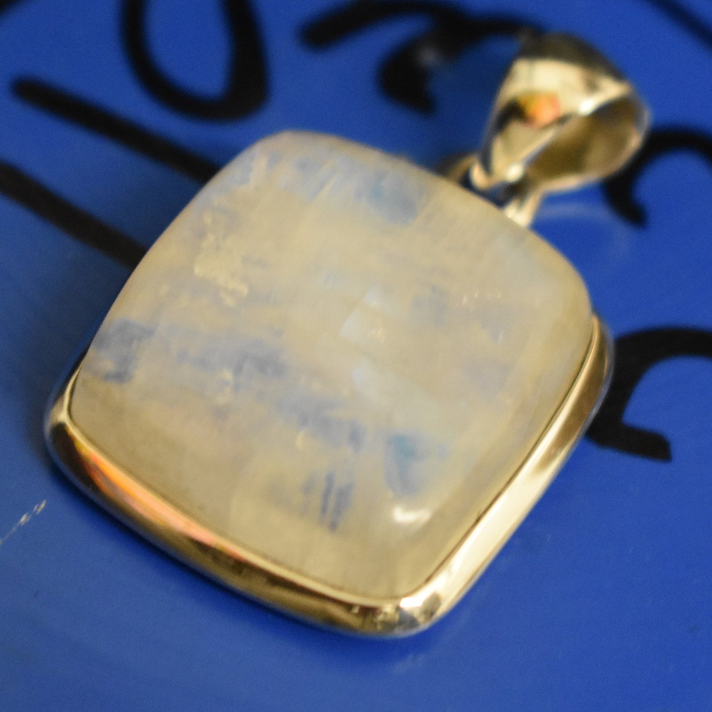 Ganesha Handicrafts, Square Moonstone Pendant, Moonstone Pendant, Moonstone Style Pendant, Womens Stylish Pendant, New Model Women's Pendant, Womens Fashion Pendant, Modern Pendant. 