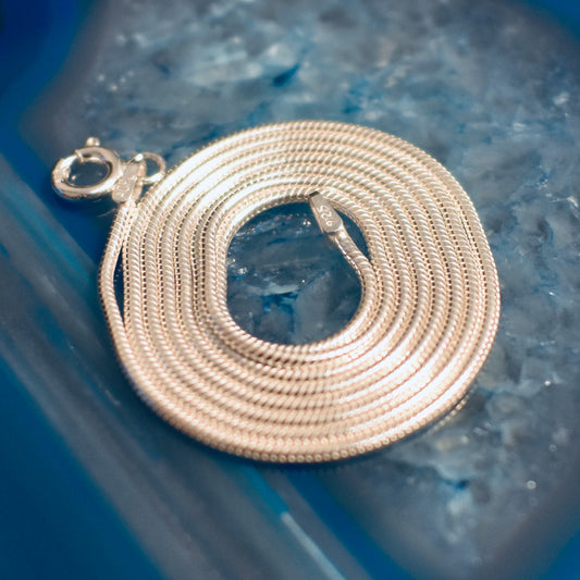 Ganesha Handicrafts, Standard Snake Chain (925), Snake Model type Chain, 925-Standard Snake chain, Women's new Trending Chain, New Model Chain, Women's Fashion Stylish Chain. 