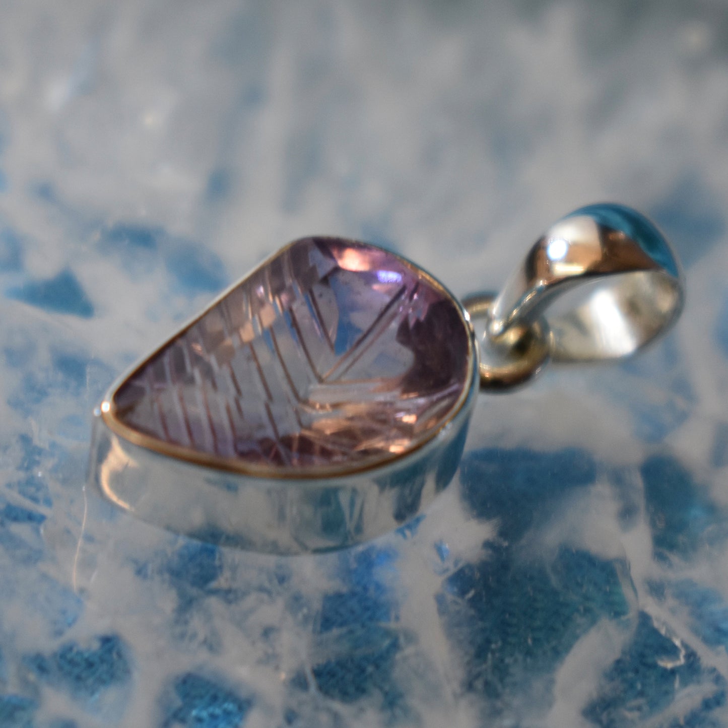 Ganesha Handicrafts, Sterling Silver Amethyst Feather Engraved (925), Silver Amethyst Feather Engraved, 925-Sterling Silver Amethyst Feather Engraved, Womens Trending Amethyst Engraved, Womens Fashion Engraved.