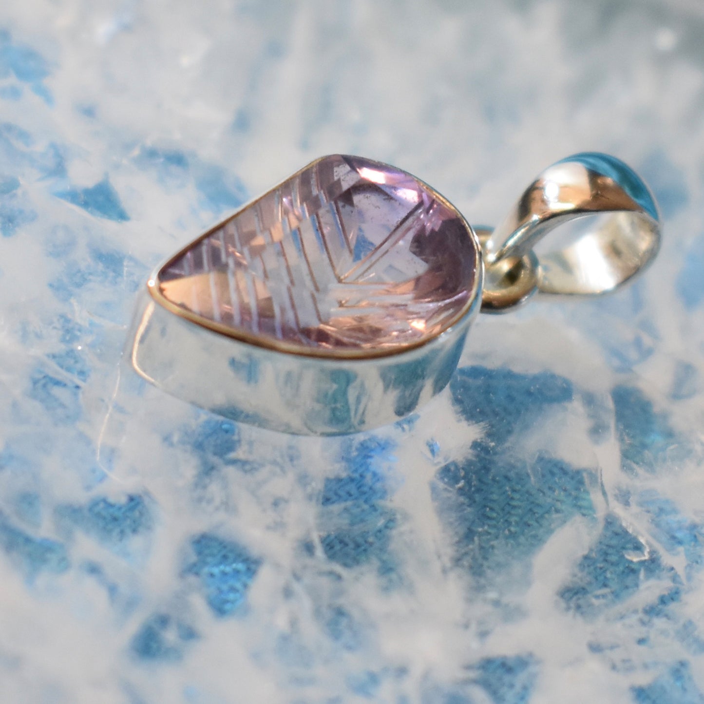 Ganesha Handicrafts, Sterling Silver Amethyst Feather Engraved (925), Silver Amethyst Feather Engraved, 925-Sterling Silver Amethyst Feather Engraved, Womens Trending Amethyst Engraved, Womens Fashion Engraved.