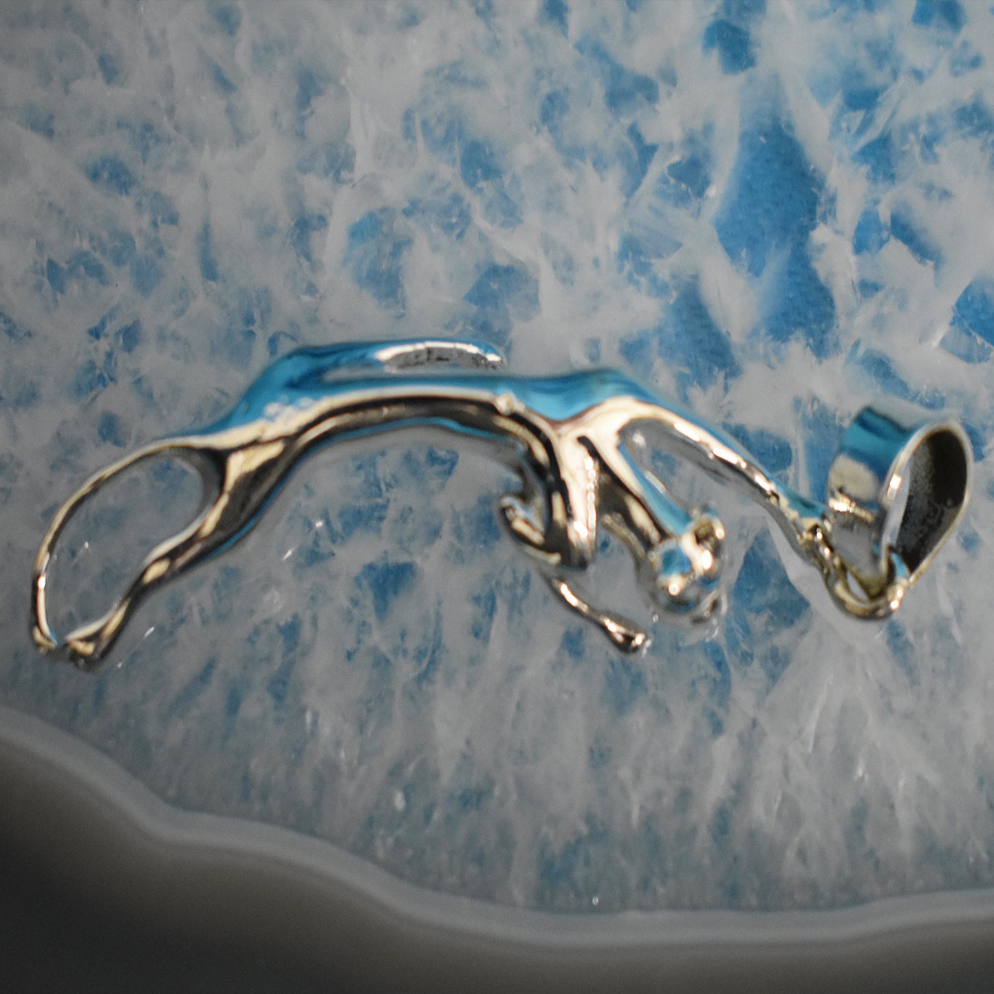 Ganesha Handicrafts, Sterling Silver Black Panther Pendant (925), Sterling Silver Pendant, 925-Sterling Silver Pendant, New Trending Womens Pendant, Womens New Modern Stylish Pendant.  