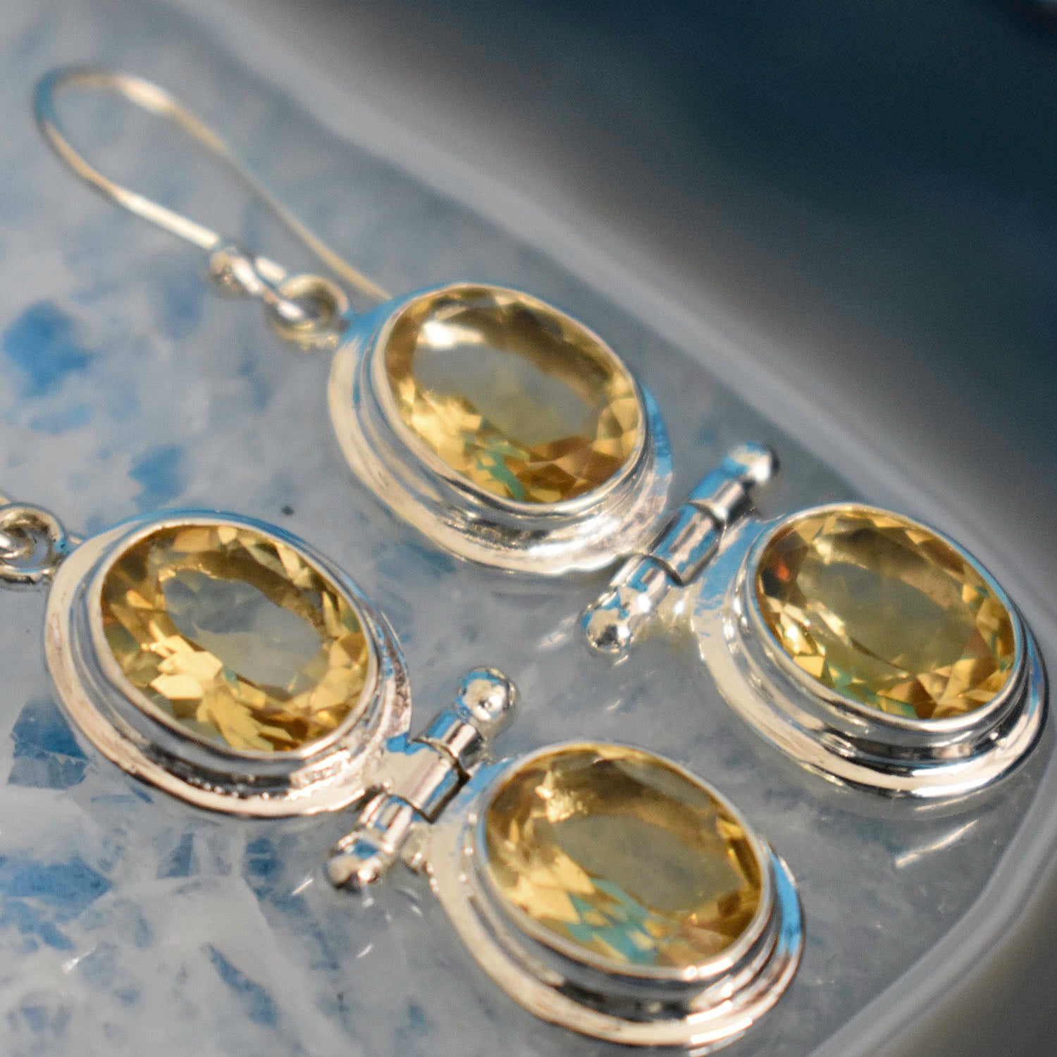 Ganesha Handicrafts, Ruby Double Drop Earrings, Sterling Silver Double Drop Earrings (925), Double Drop Earrings, 925-Sterling Silver Double Drop Earrings, Women's Trending Earrings, Womens Double drop Earring, Women's Modern Earrings, Fashion for Women's Earrings.  