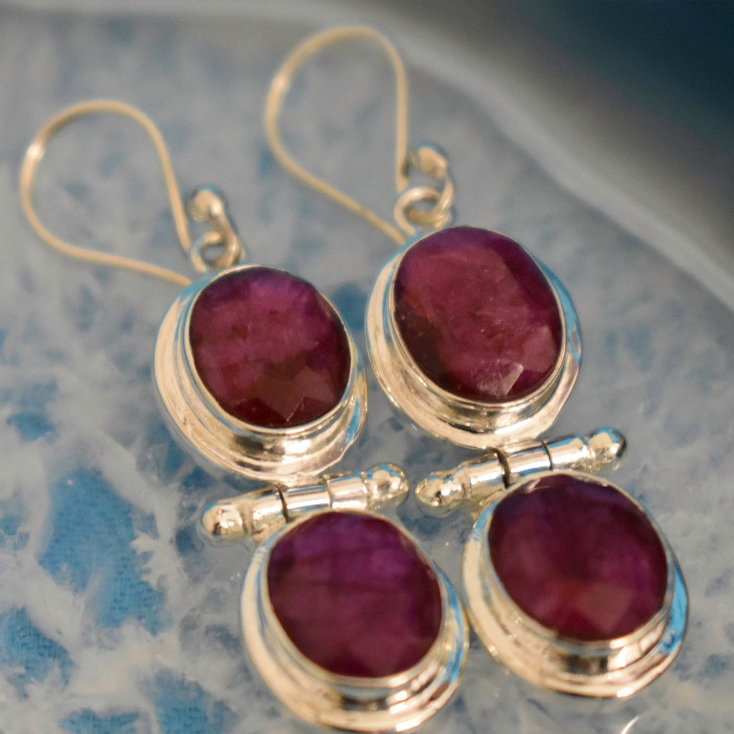 Ganesha Handicrafts, Citrine Double Drop Earrings, Sterling Silver Double Drop Earrings (925), Double Drop Earrings, 925-Sterling Silver Double Drop Earrings, Women's Trending Earrings, Womens Double drop Earring, Women's Modern Earrings, Fashion for Women's Earrings.  