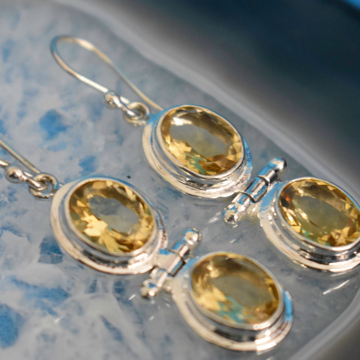 Ganesha Handicrafts, Ruby Double Drop Earrings, Sterling Silver Double Drop Earrings (925), Double Drop Earrings, 925-Sterling Silver Double Drop Earrings, Women's Trending Earrings, Womens Double drop Earring, Women's Modern Earrings, Fashion for Women's Earrings.  