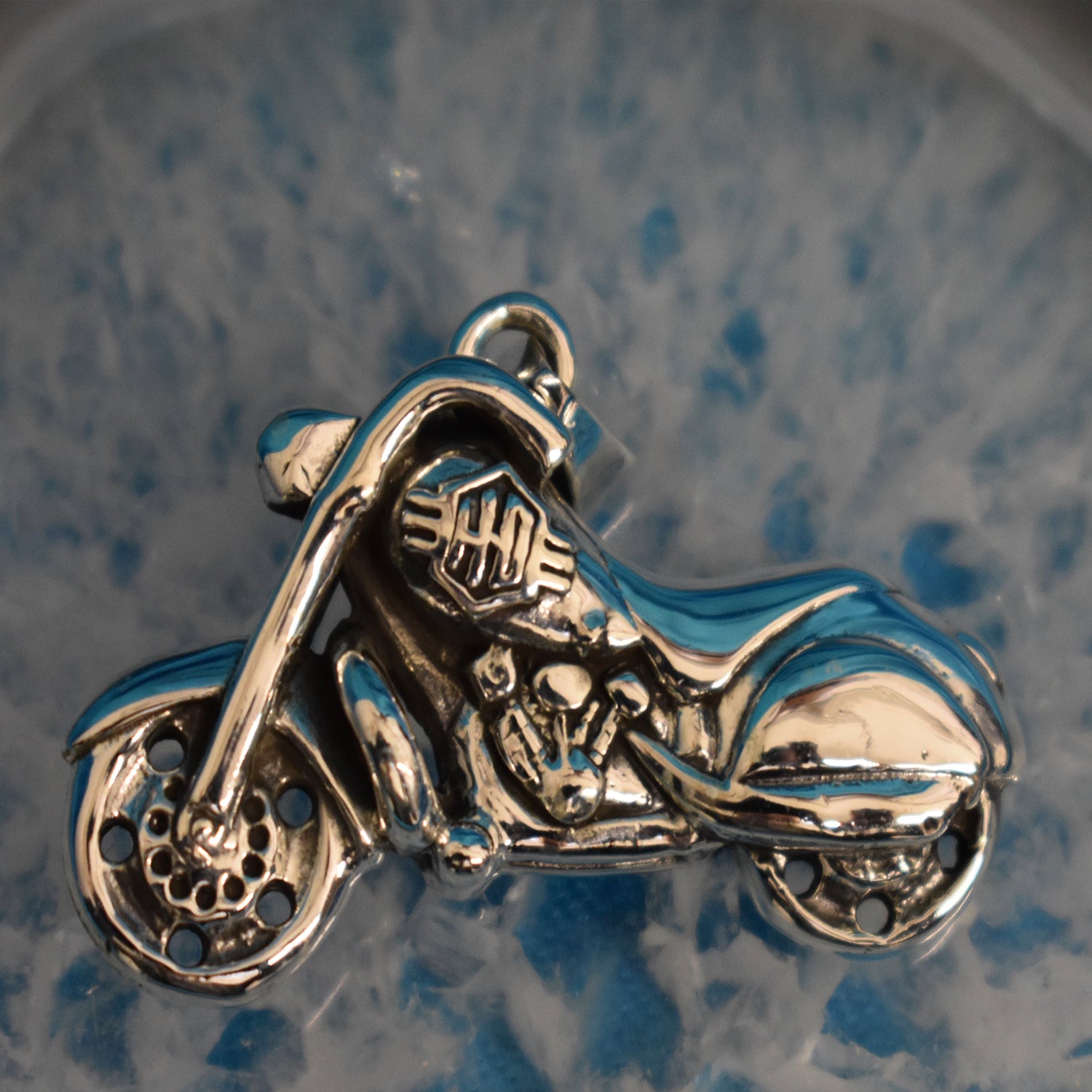 Ganesha Handicrafts, Sterling Silver HD Chopper Motorbike Pendant (925), Sterling Silver Pendant, Chopper Motorbike Pendant, 925-Sterling Silver Pendant, Trending Pendant, New Modern Pendant. 