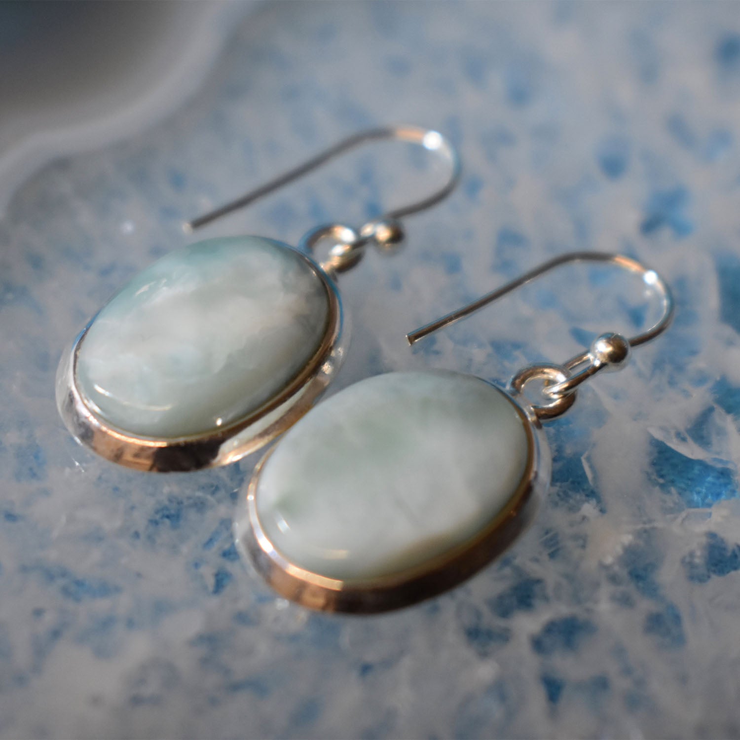 Ganesha handicrafts Sterling Silver Larimar Earrings (925), Earrings, Silver Earrings, Sterling Earings, Larimar Earrings, Silver Larimar Earrings