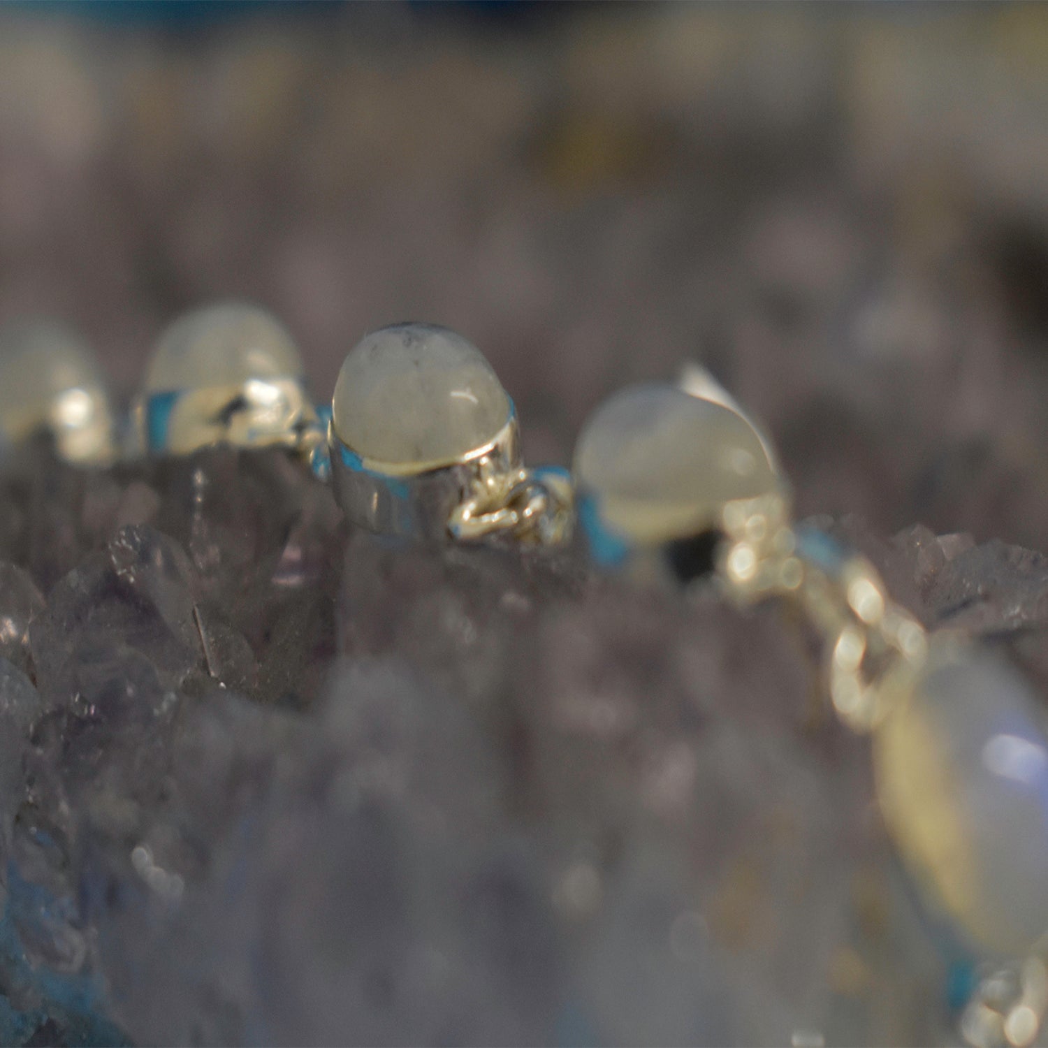 Ganesha Handicrafts, Sterling Silver Moonstone Bracelet (925), Sterling Silver Moonstone Bracelet, Sterling Silver Bracelet, 925-Sterling Silver Bracelet, Women's Trending Bracelet, Womens Stylish Bracelet. 