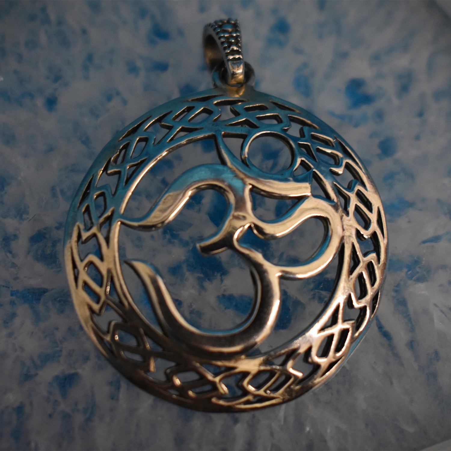 Ganesha Handicrafts, Sterling Silver Om Pendant (925), Sterling Silver Om Pendant, Om Silver Pendant, 925-Silver OM Pendant, Traditional Pendant, Trending Pendant.
