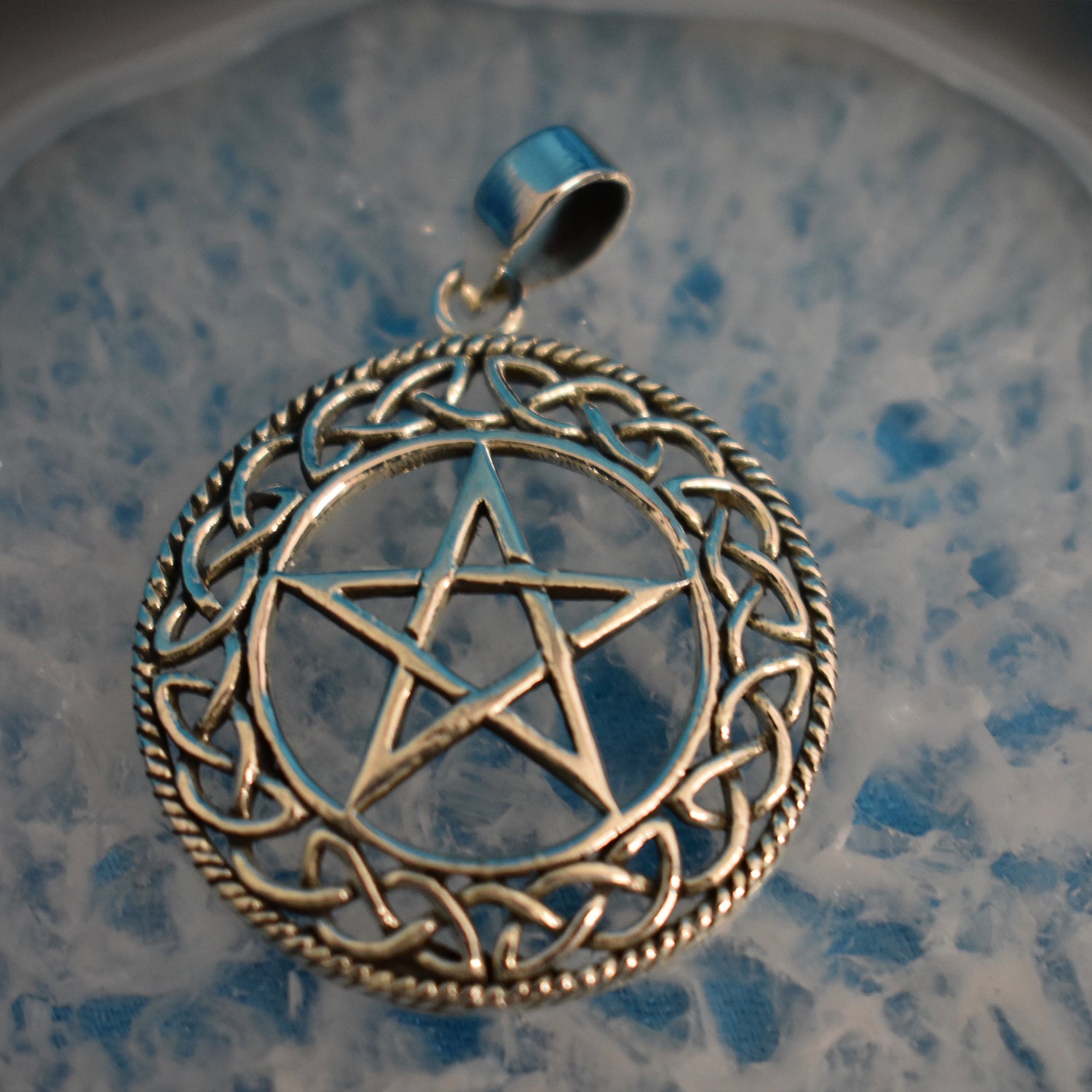 Ganesha Handicrafts, Sterling Silver Pentagram Pendant (925), Silver Pentagram Pendant, 925-Silver Pentagram Pendant, Womens New Trending Pendant, Womens fashion Pendant, New Modern Womens Pendant. 
