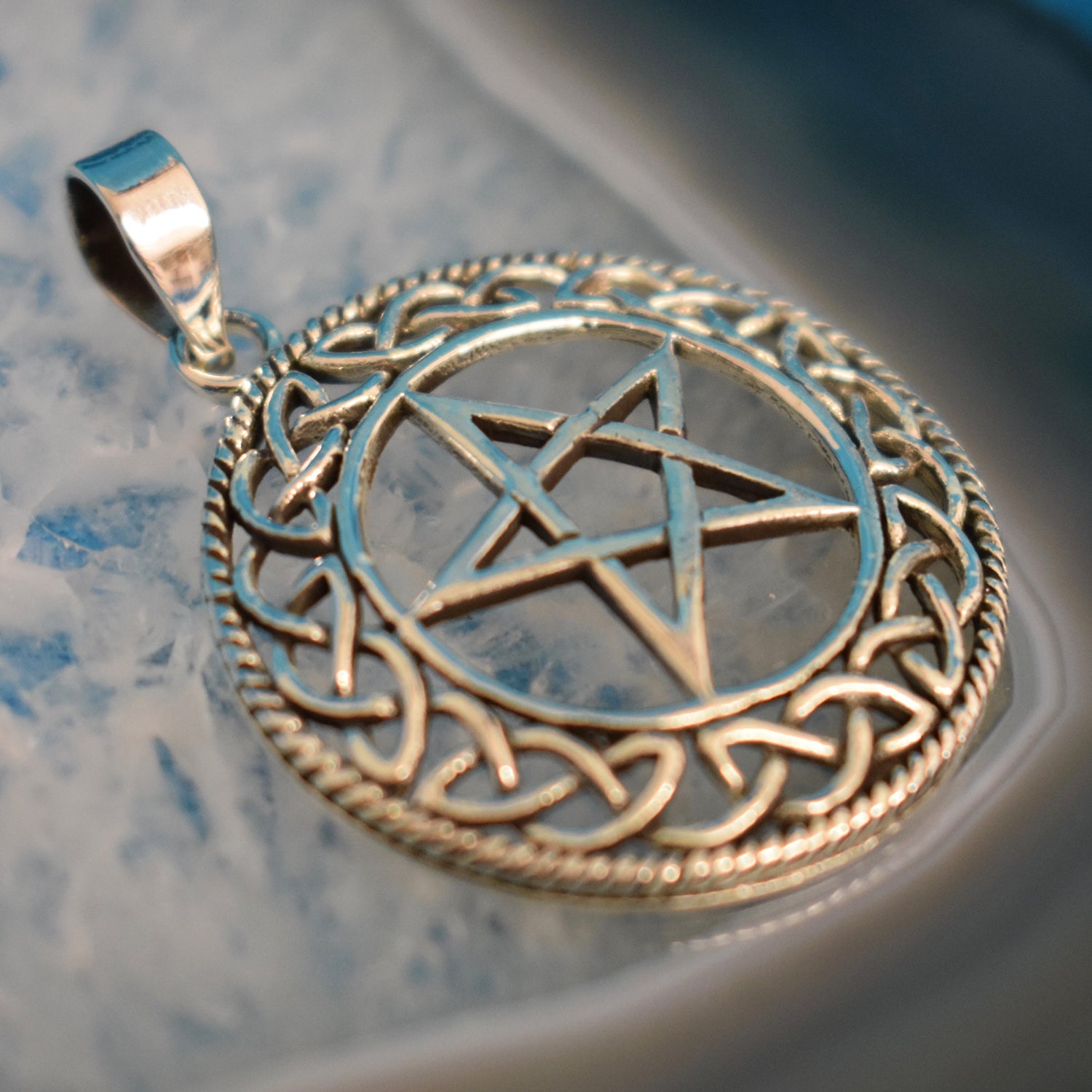 Ganesha Handicrafts, Sterling Silver Pentagram Pendant (925), Silver Pentagram Pendant, 925-Silver Pentagram Pendant, Womens New Trending Pendant, Womens fashion Pendant, New Modern Womens Pendant. 