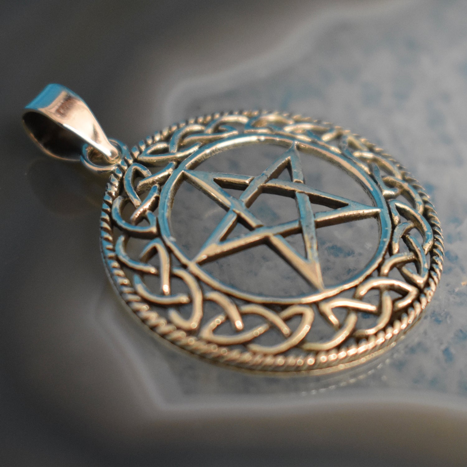 Ganesha Handicrafts, Sterling Silver Pentagram Pendant (925), Silver Pentagram Pendant, 925-Silver Pentagram Pendant, Womens New Trending Pendant, Womens fashion Pendant, New Modern Womens Pendant. 