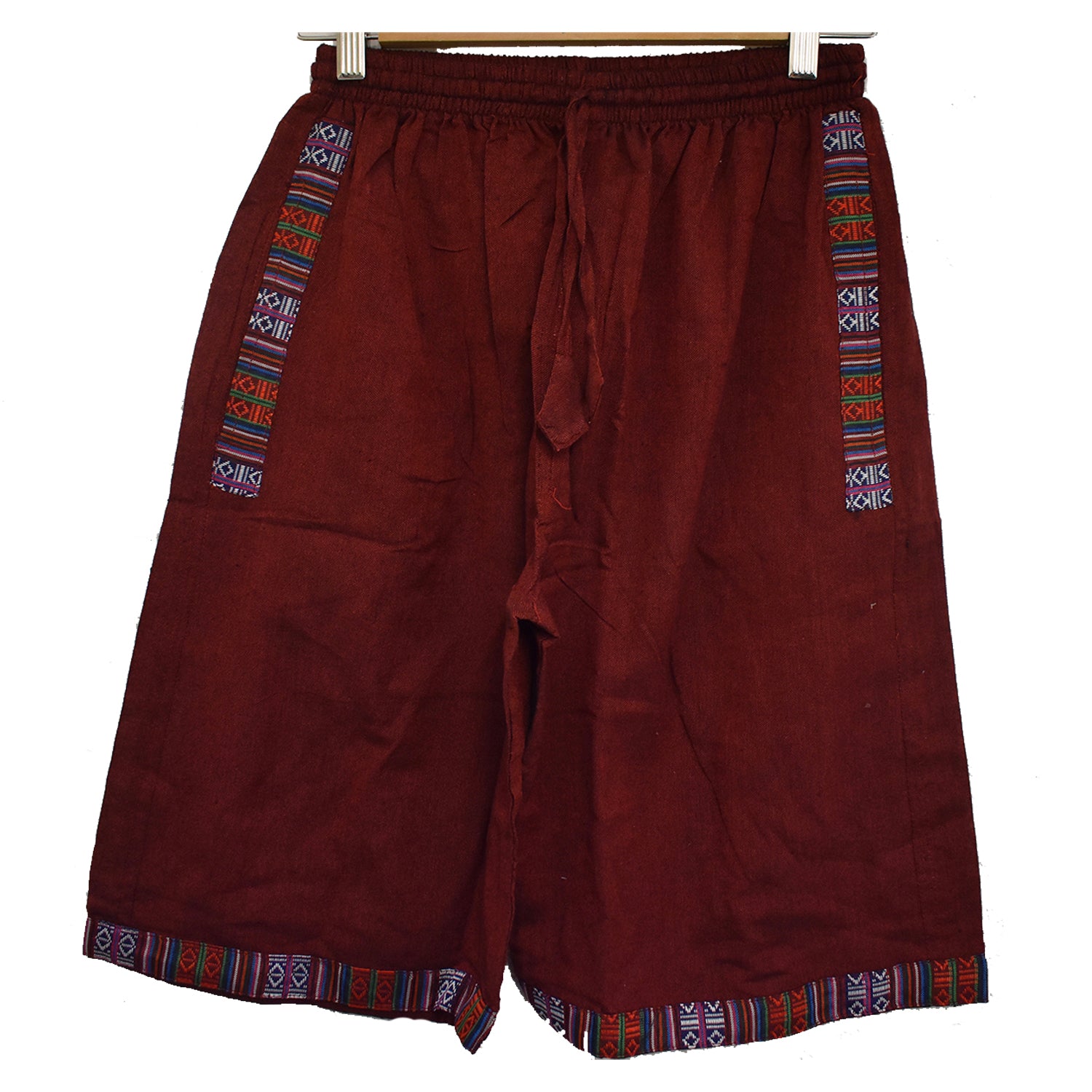Ganesha Handicrafts, Summer Unisex Shorts, Summer shorts, Unisex Shorts, New Trending Mens Shorts, Mens Summer Shorts, traditional Unisex Shorts, Maroon Colour Summer Shorts.