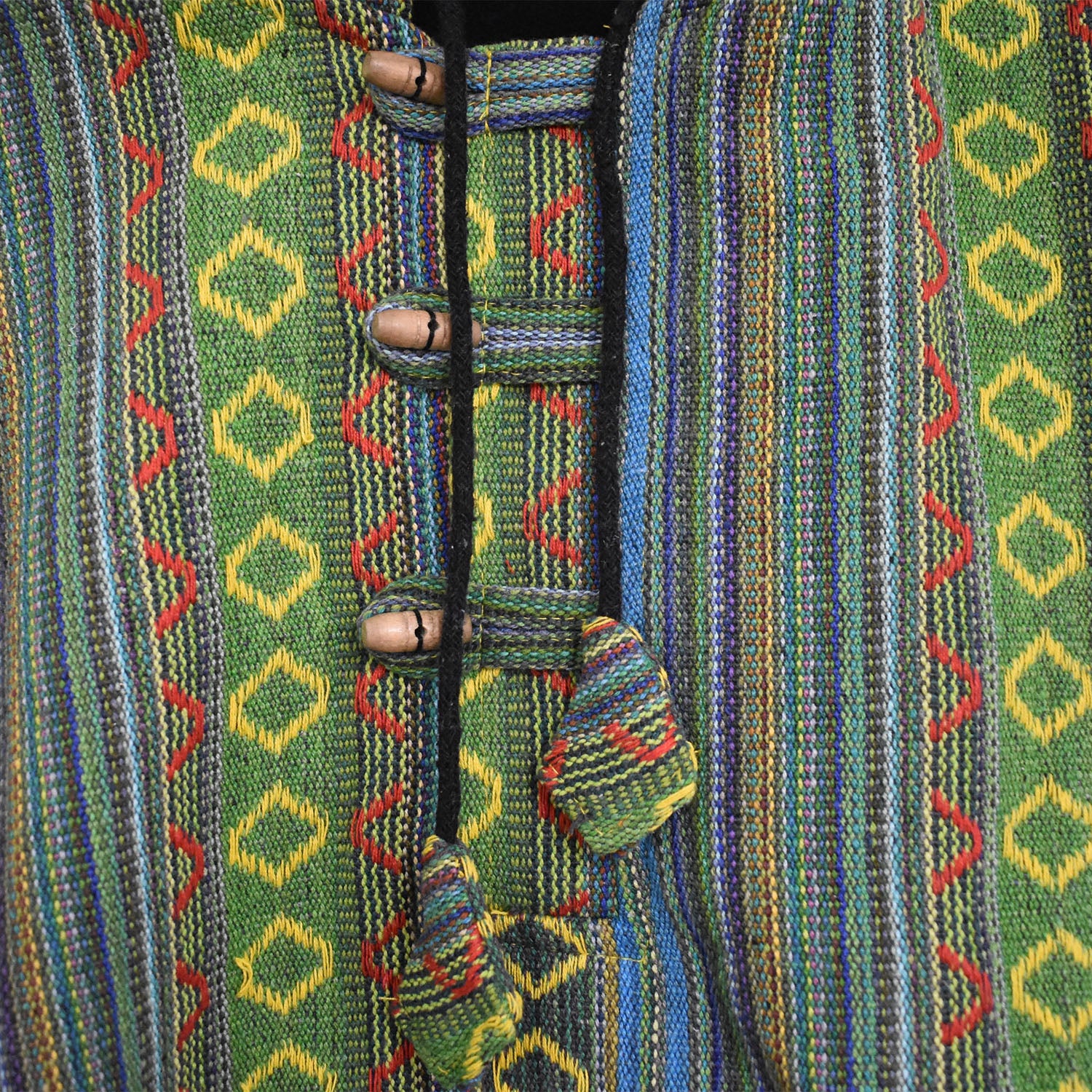 Ganesha handicrafts Thick Fleece Lined Green Patchwork Coat, Coat, Patchwork Coat, Lined Coat, Fleece Coat, Thick Coat, Patchwork Coat