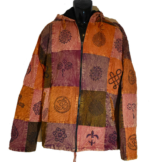 Ganesha handicrafts Thick Lined Nepalese Patchwork Coat, Coat, Patchwork coat, Nepalese Coat, Thick Lined Coat, Thick Lined Nepalese Coat, Multicoloured Coat