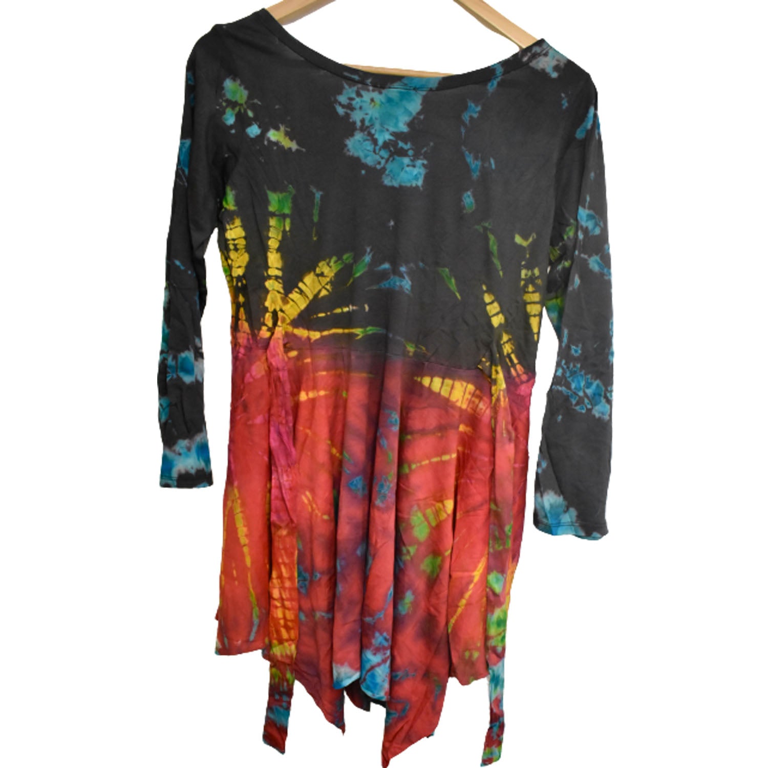 Ganesha Handicraft Tie-Dye Blouse , Multicolour blouse , Cotton blouse , Full sleeve blouse , Trending blouse , Stylish tie dye blouse , Handcrafte blouse