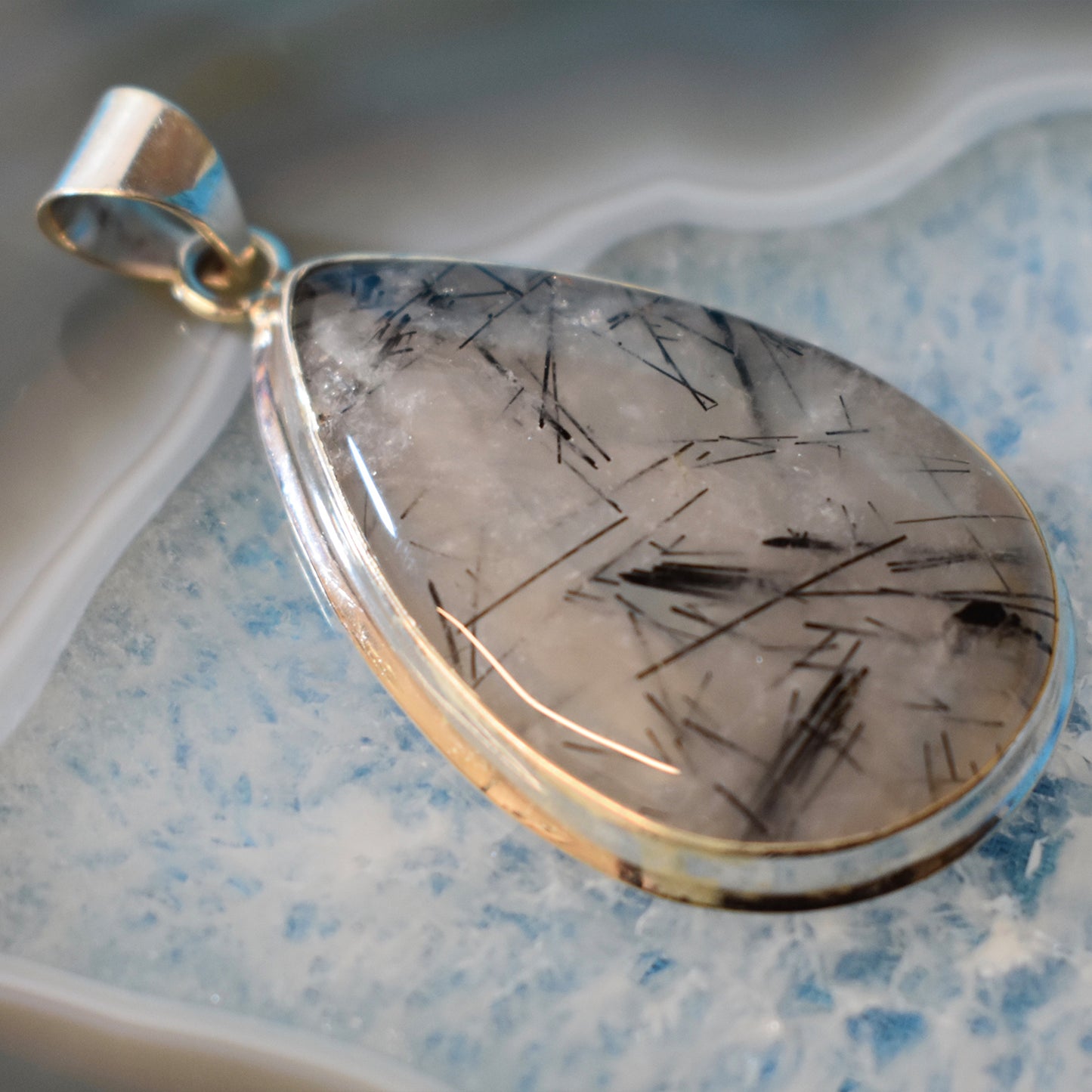 Ganesha Handicrafts, Tourmalinated  Quartz Pendant, Tourmalinated Pendant, Women's Trending Pendant, New Model Women's Pendant, Womens Modern Pendant List, Fashion For Women's Pendant, Women's Stylish Pendant. 