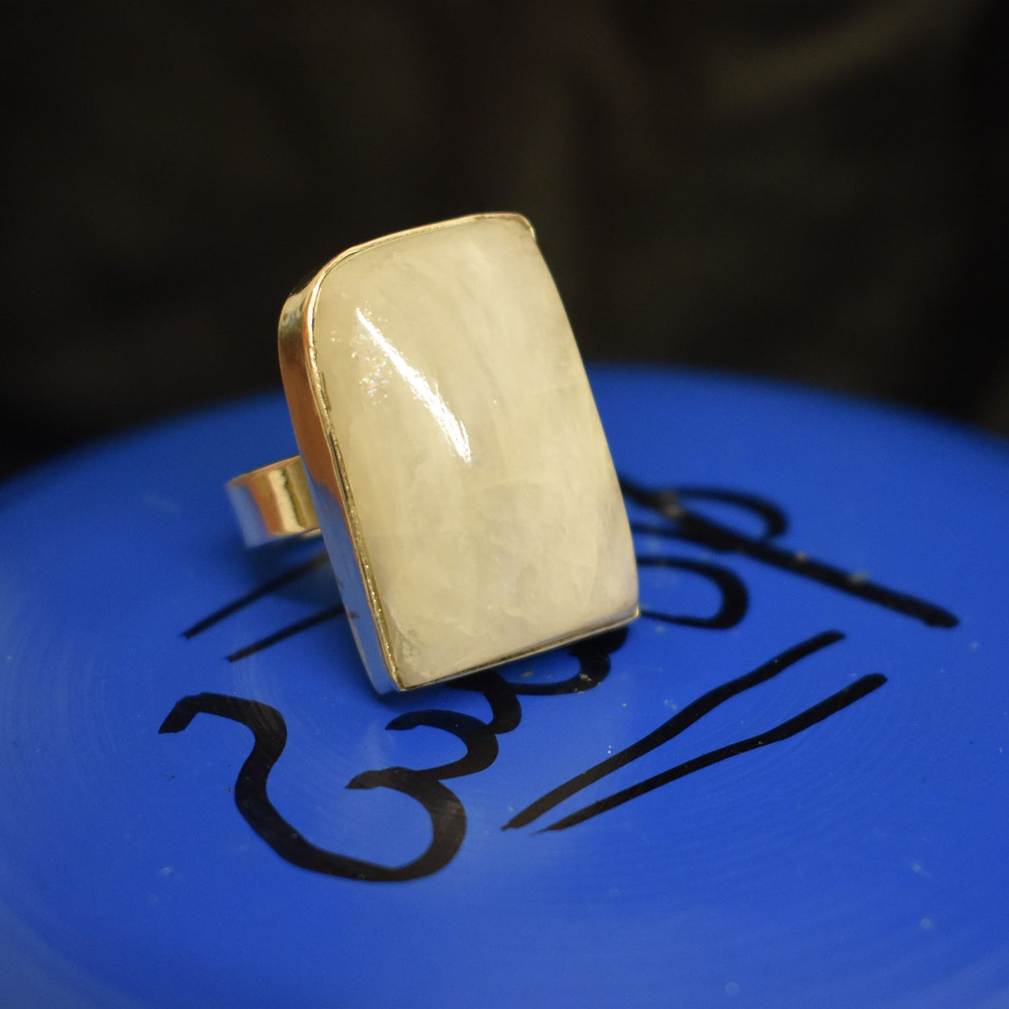 Ganesha Handicrafts, Tusk Moonstone Ring, Moonstone Model Ring, Womens Trending Ring, New Modern Ring For Womens, Women's New Model Rings.