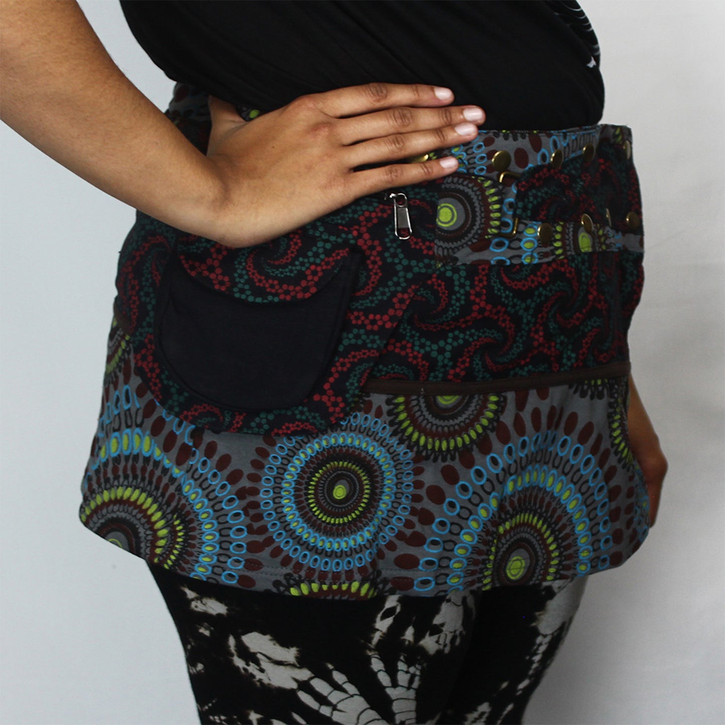 Ganesha Handicrafts, Unisex Festival Utility Bag Skirt, Utility Bag Skirt, Womens Fashion Bag, Modern  Unisex Festival Bag skirt, Trending Bag Skirt. Black Bag Skirt.