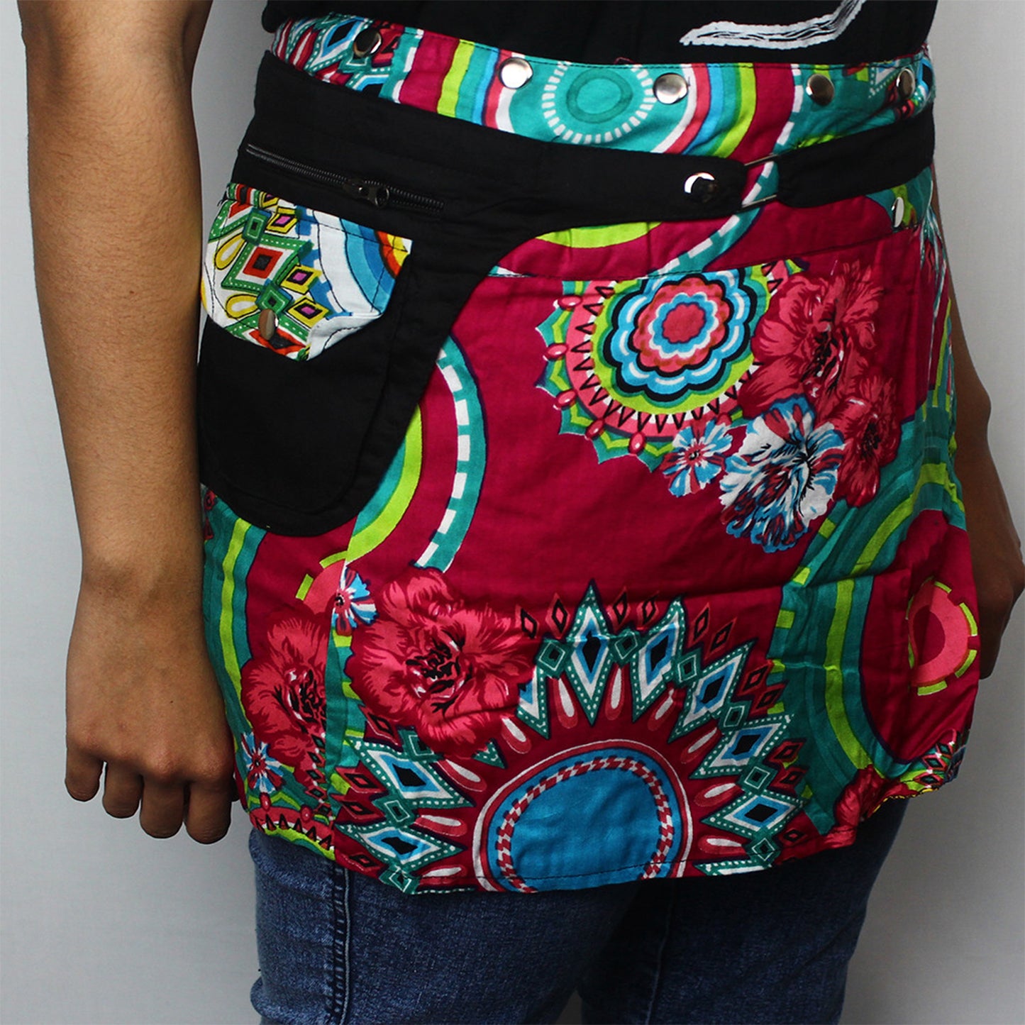 Ganesha Handicrafts, Unisex Festival Utility Bag Skirt, Utility Bag Skirt, Womens Fashion Bag, Modern  Unisex Festival Bag skirt, Trending Bag Skirt. Red Bag Skirt.