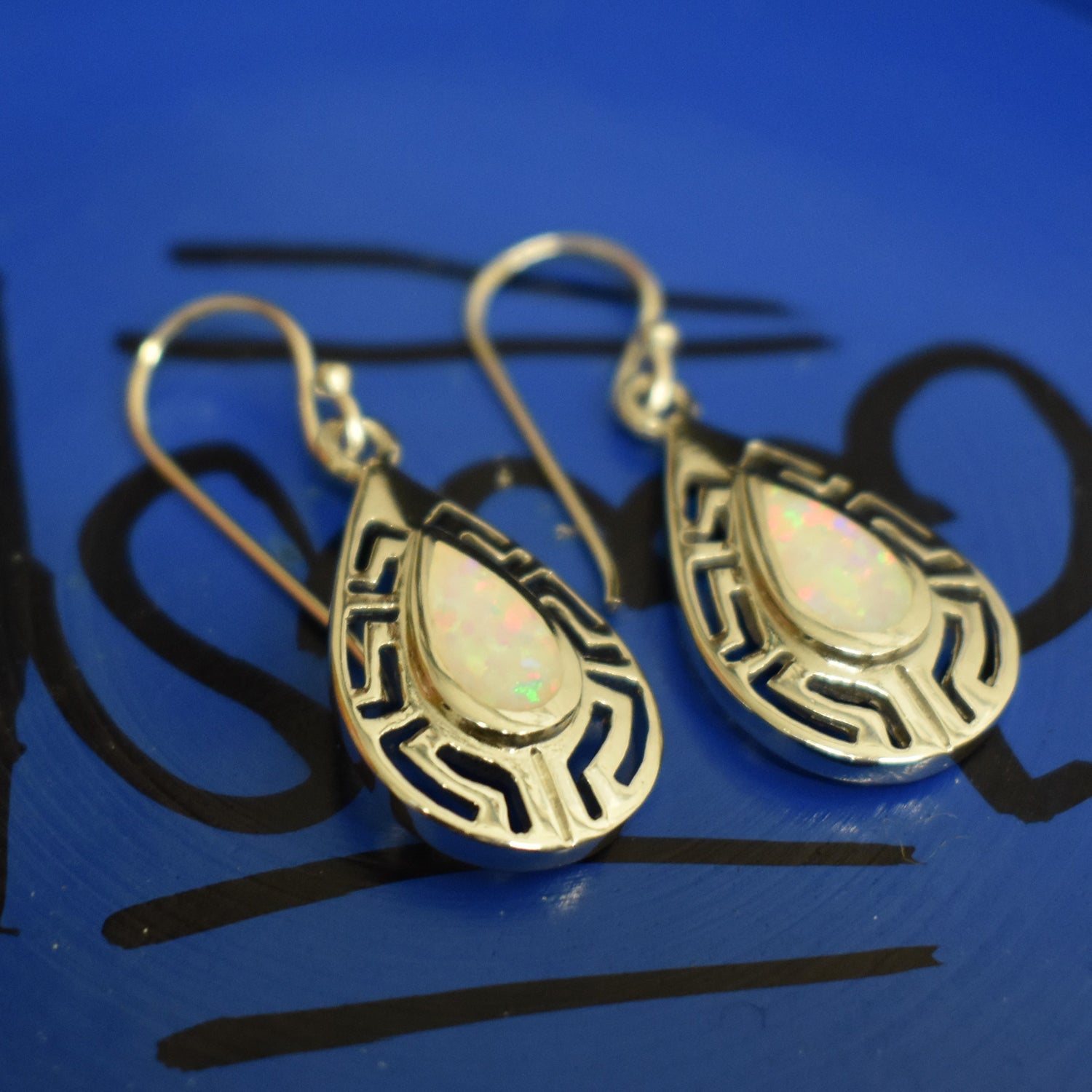 Ganesha Handicrafts, White Opal Teardrop, Opal Teardrop, White Teardrop, Womens Trending Drop, New Model Womens Drop, Womens Modern Drops, Fashion For Womens Drops. 