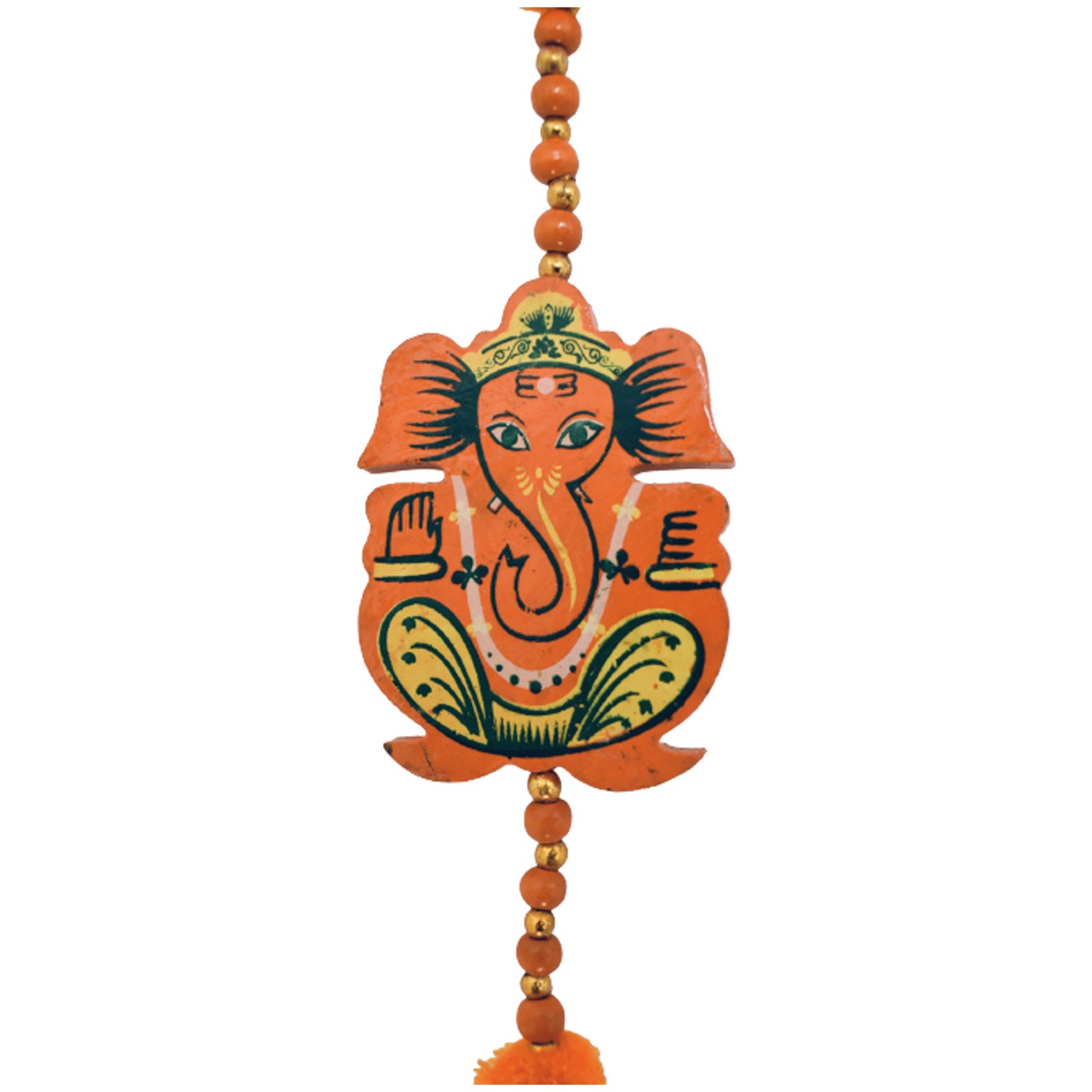 Ganesha handicrafts Wooden orange elephant hanging , wooden hanging , Elephant hanging , vinayagar wooden hanging