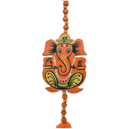 Ganesha handicrafts Wooden orange elephant hanging , wooden hanging , Elephant hanging , vinayagar wooden hanging