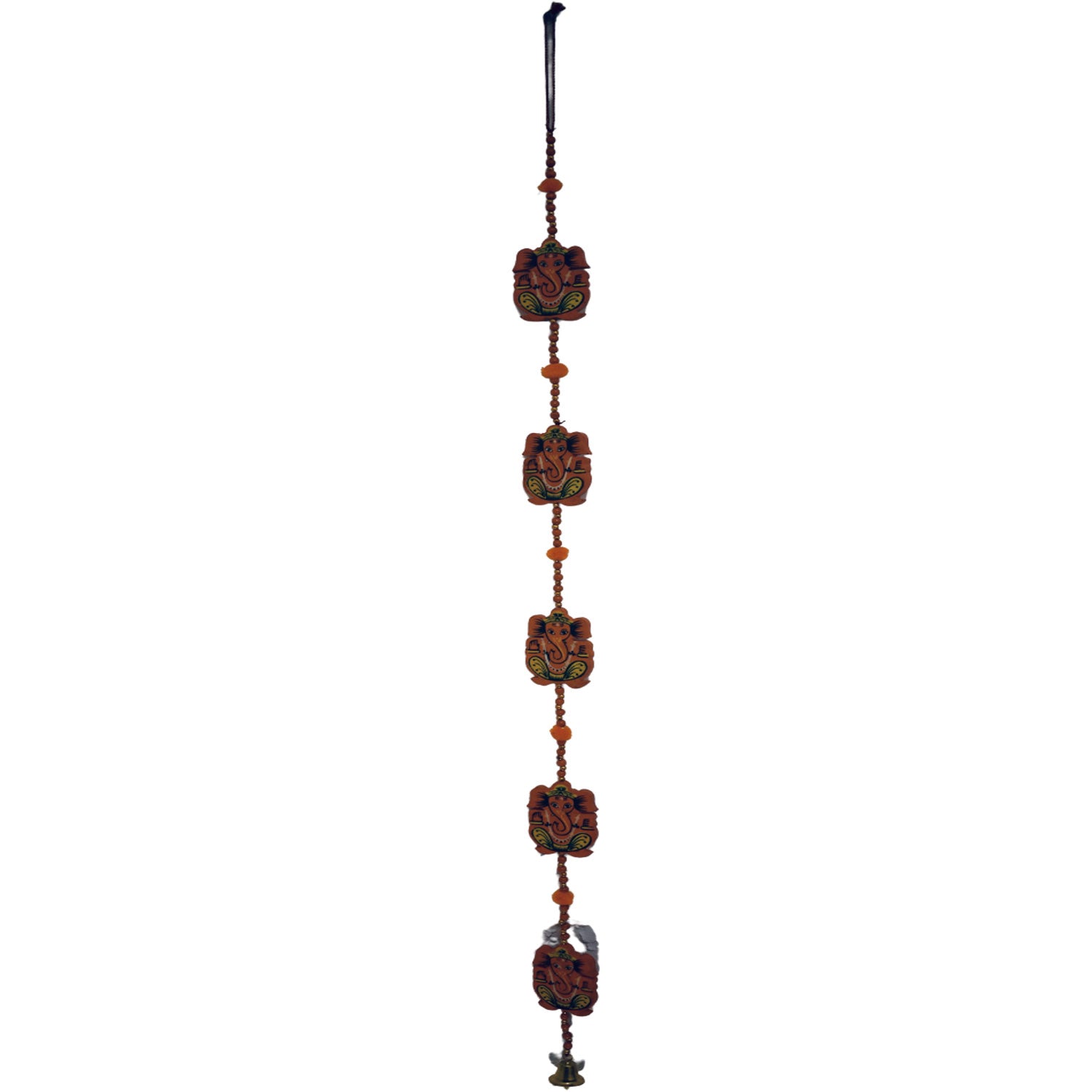 Ganesha handicrafts Wooden orange elephant hanging , wooden hanging , Elephant hanging , vinayagar wooden hanging