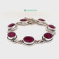Ganesha Handicrafts, Sterling Silver Bracelet (925) Ruby, Ruby Sterling Silver Bracelet, 925-Ruby Silver Bracelet, Women's Trending Bracelet, Traditional Bracelet, Womens Modern Bracelet.   