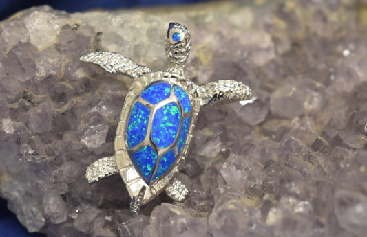 Cultured Opal Turtle Pendant